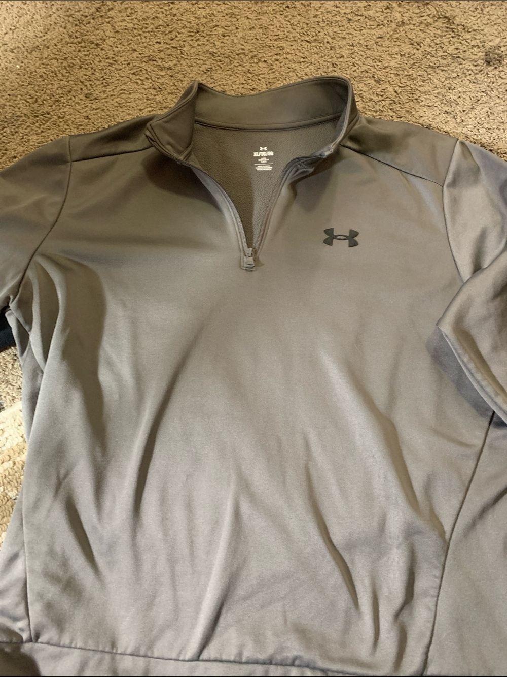 Under Armour Charcoal Grey Quarter-Zip Performance Top